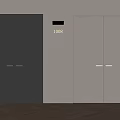 Modern Doors In Dark Gray And Light Beige With Wall Light Number 1008