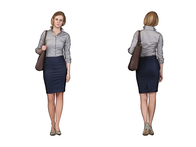 Fashion Women Business Office Characters Temperament Beauty Standing Posture Women Secretary Uniform Temptation model