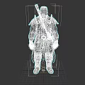 Armored 3D Game Movie Character With Medieval Helmet And Detailed Fantasy Armor Design