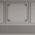 Decorative Line Wall Design With Ornamental Frames And Striped Patterns 3d model