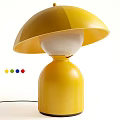 Modern Yellow Mushroom Shaped Table Lamps With Illuminated Light For Home Decor