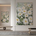 Modern plant painting decorative painting 3d model