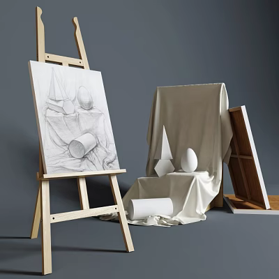 easel 3d model