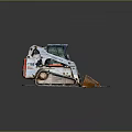Heavy Duty Industrial Skid Steer Utility Vehicle With Crawler Tracks And Front Bucket