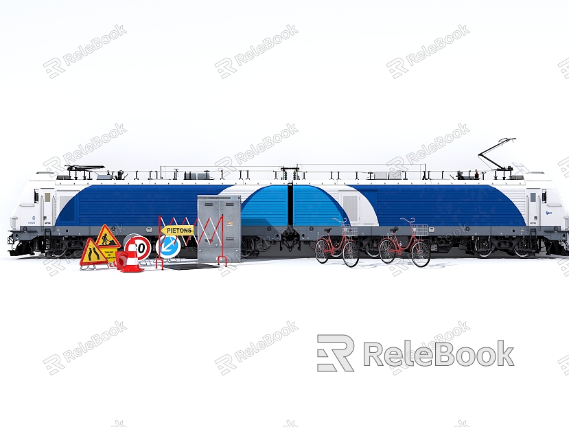 Bicycle high-speed rail engineering vehicle vehicle roadblock model