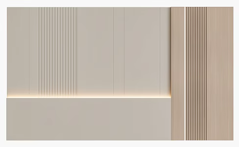 Modern bedside background wall bed background 3d model