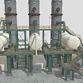 pipeline industrial pipeline industrial tank industrial equipment gas pipeline 3d model