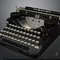 Antique Underwood Vintage Typewriter With Classic Design And Mechanical Keyboard