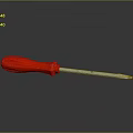 Red Handle Screwdriver with Metal Shaft Essential Hardware Tool for DIY Repairs