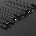 Diverse Commercial Equipment Power Cables With Various Plug Types For Business Use