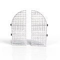 White Double Mesh Arch Shaped Storage Shelf Organizer for Home Living Use