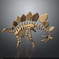 Stegosaurus Skeletal Organ Model With Dorsal Plates And Tail Spikes Structure