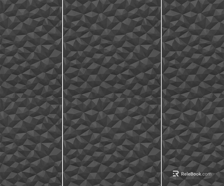 Black Geometric 3D Textured Background Wall Design for Modern Interiors 3d model