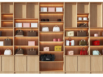 Modern Display Cabinet Women's Bag Display Cabinet 3d model