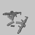 Desert Fox submachine gun 3d model