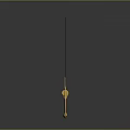 Traditional Scimitar Weapon With Long Thin Curved Blade Golden Decorated Hilt And Red Grip