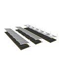 Shade Canopies for Parking Lot with Modern Design and White Fabric Covers