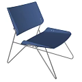 Modern Gray and Blue Single Chairs with Metal Frame for Minimalist Interior