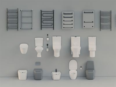 Modern toilet 3d model