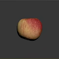 Fresh Ripe Red and Yellow Apple with Smooth Skin on Dark Background