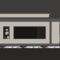 Modern TV background wall 3d model