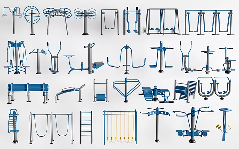 Modern Outdoor Fitness Equipment Outdoor Fitness Facilities Sports Facilities Sports Equipment 3d model
