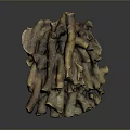 Unique Natural Yellow Brown Coral Reef Structure Formed by Aquatic Animals
