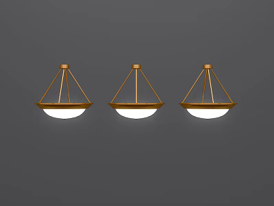 Modern Light Luxury Restaurant Chandelier Nordic Metal Chandelier Simple Restaurant Metal Chandelier 3d model