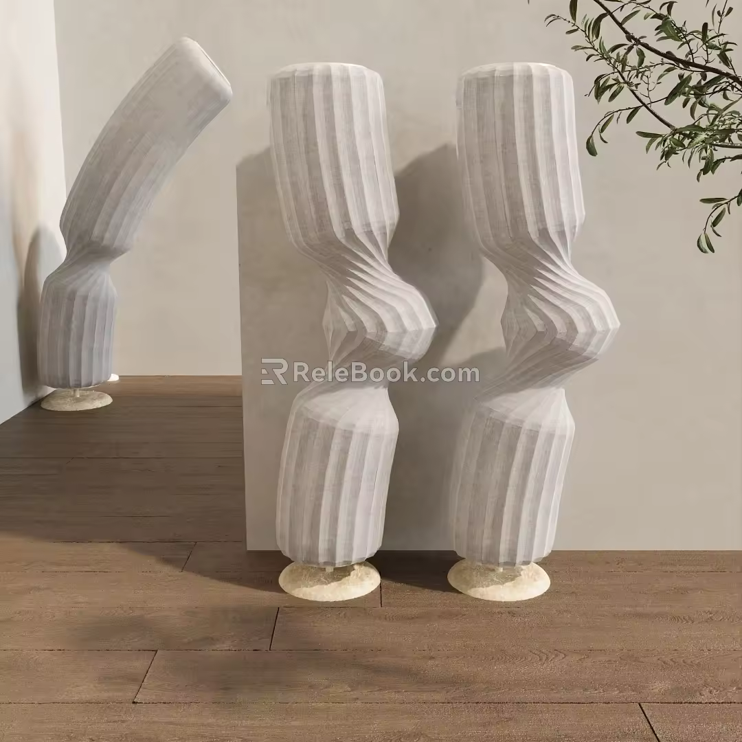 Quiet floor lamp decorative lamp 3d model