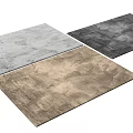 Modern Rectangular Plush Carpet 3d model