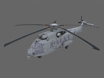 modern helicopter combat military helicopter 3d model