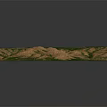 Garden Landscape 3D Model with Natural Topography Green Vegetation and Brown Mountains