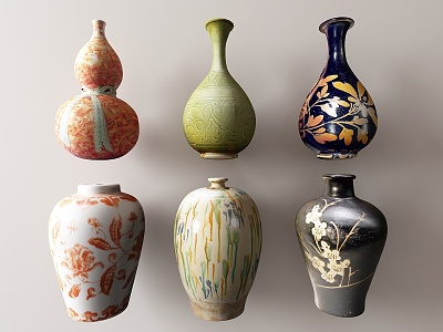 New Chinese-style Ceramic Utensils Ornaments 3d model