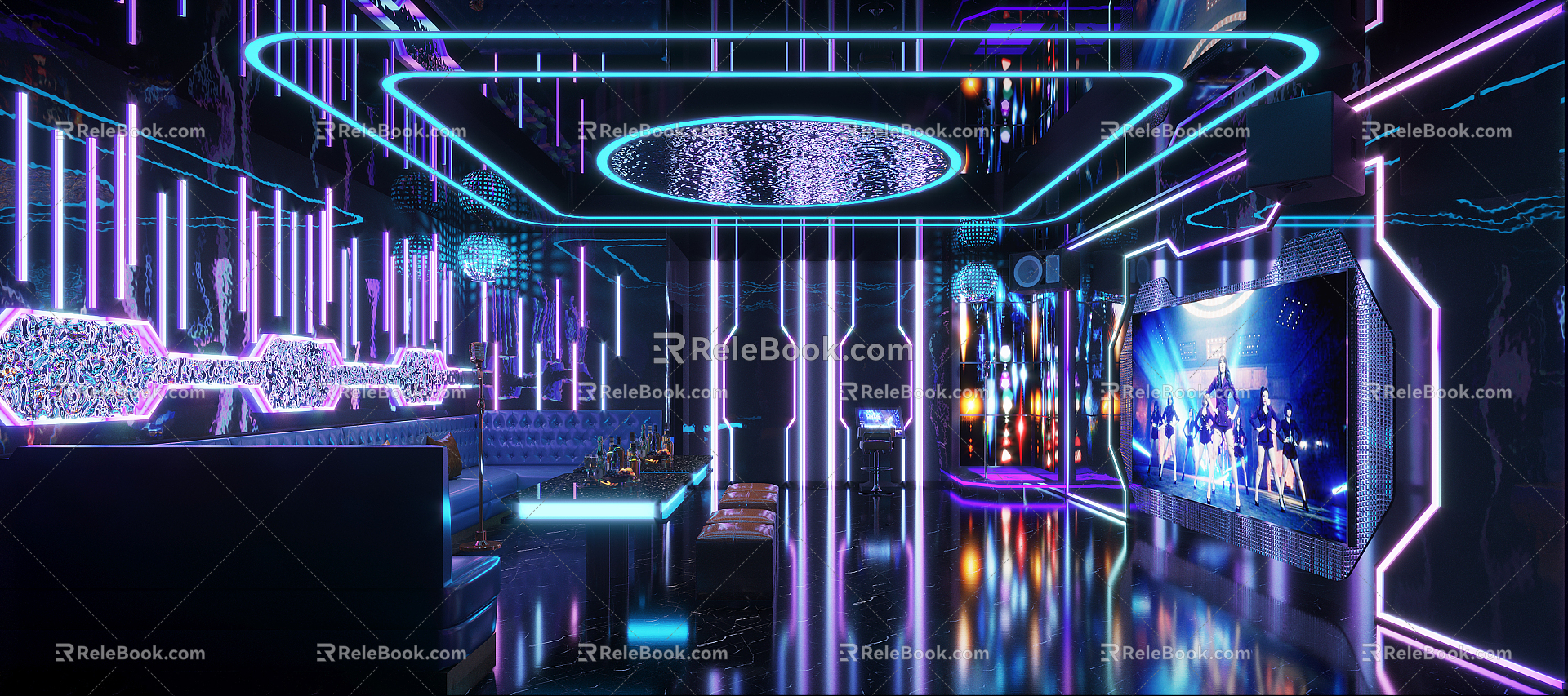 Modern KTV Room Casper 3d model