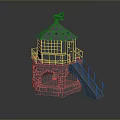 Tower defense sentry tower air defense watchtower observatory tower loft 3d model