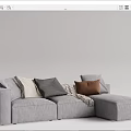 Modern corner sofa multiplayer sofa 3d model