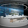 Smart Commercial Equipment With 3D City Model And Interactive Data Visualization Displays 3d model