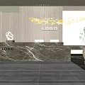 Modern Front Desk 3d model