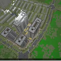 Aerial Planning of High rise Buildings With Greenery And Roads