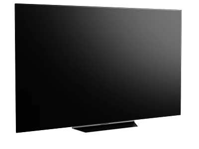 Modern Black Flat Screen Television With Sleek Design And Stable Base Stand 3d model
