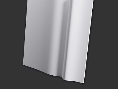 White Smooth Wall Surface With Modern Interior Design And Clean Finish 3d model
