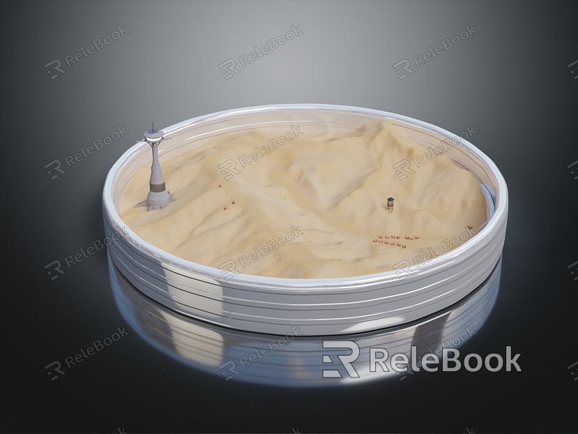 modern sand table desert dune sand land model