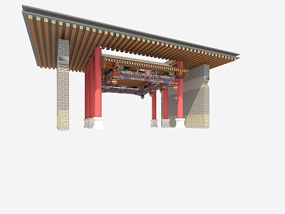 Ancient porch 3d model