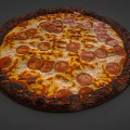 Delicious Classic Pepperoni Pizza With Melted Cheese And Golden Crispy Crust