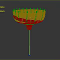 Red Woven Furniture Design Featuring Slender Metal Stand And Stable Base