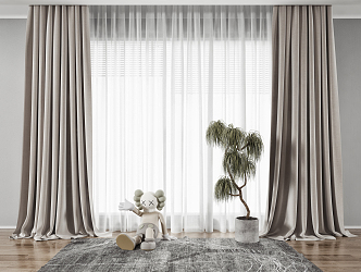 Modern Curtains 3d model