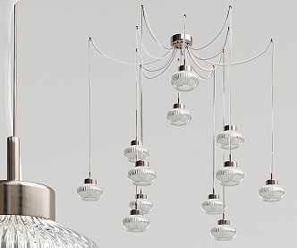 Modern chandelier glass chandelier 3d model