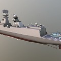 054A Frigate Missile Frigate Jiangkai Class II Frigate Air Defense Anti-ship Anti-submarine 3d model