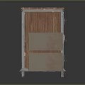Entryway Console Cabinet With Wooden Top Metal Frame Mesh Door And Drawers