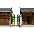 Chinese entrance 3d model